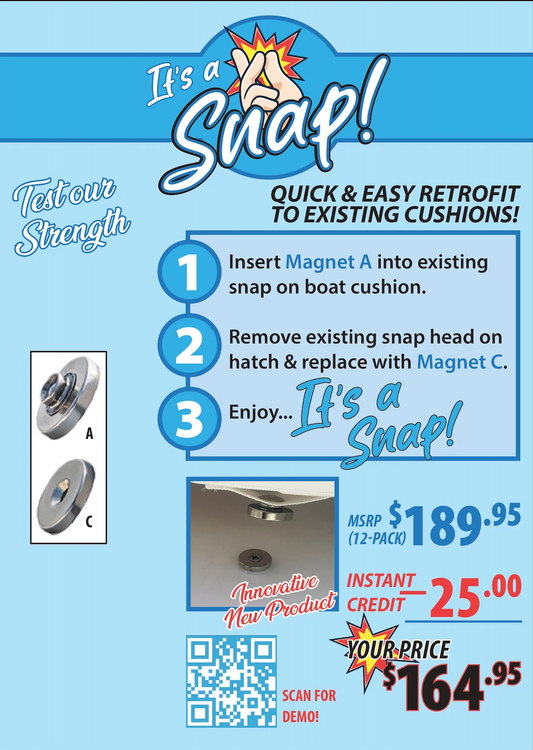 Steps to Properly Install Magnetic Snaps on Boat Cushions